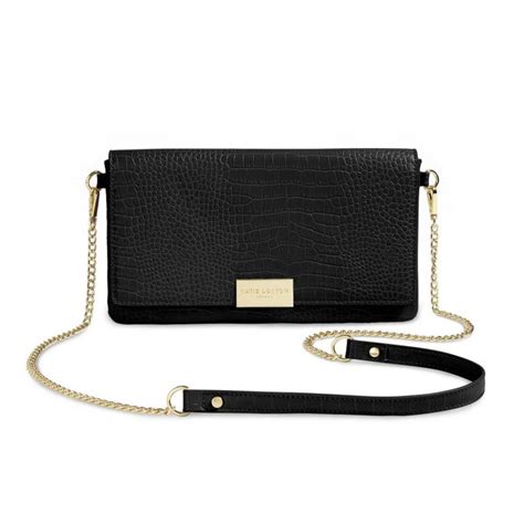 celine faux croc fold over crossbody black|celine crossbody bag black.